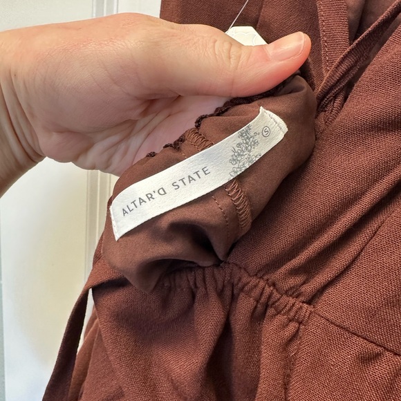 NWT Altar'd State Chocolate Brown Mini Dress - Picture 6 of 7